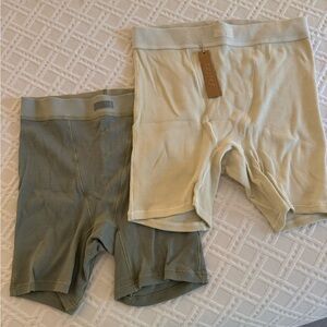 Pair of SKIMS ribbed shorts